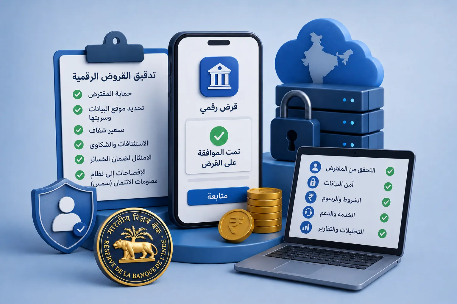 تدقيق تطبيقات الإقراض الرقمي compliance and audit