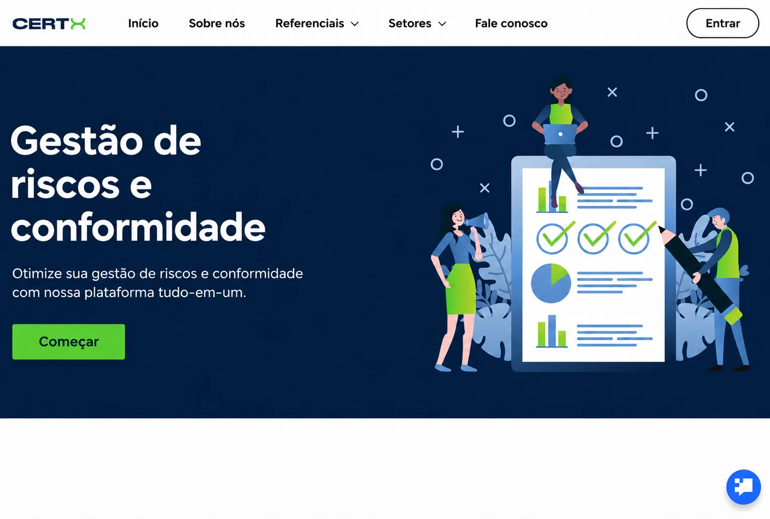 Plataforma de risco e conformidade CERTX
