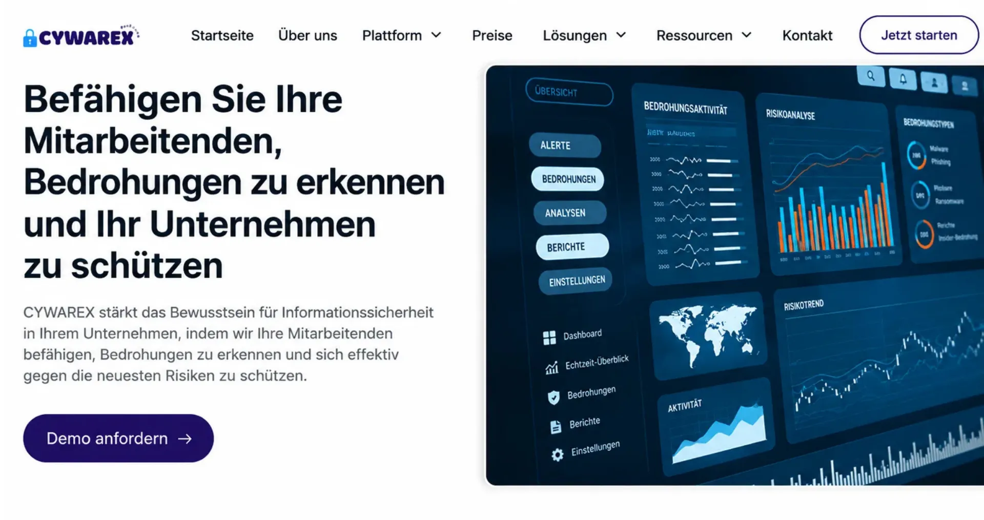 CYWAREX Plattform für Security-Awareness-Schulungen