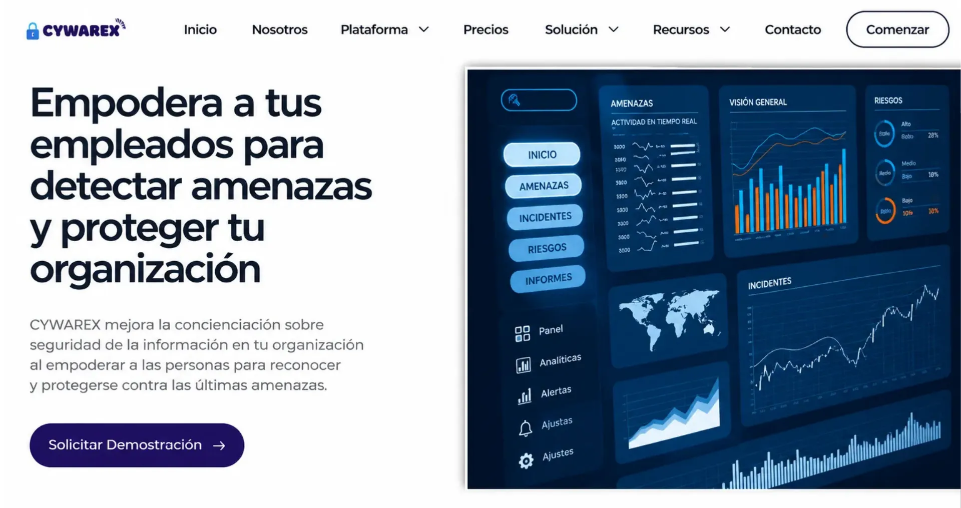 Plataforma de formación en concienciación de seguridad CYWAREX