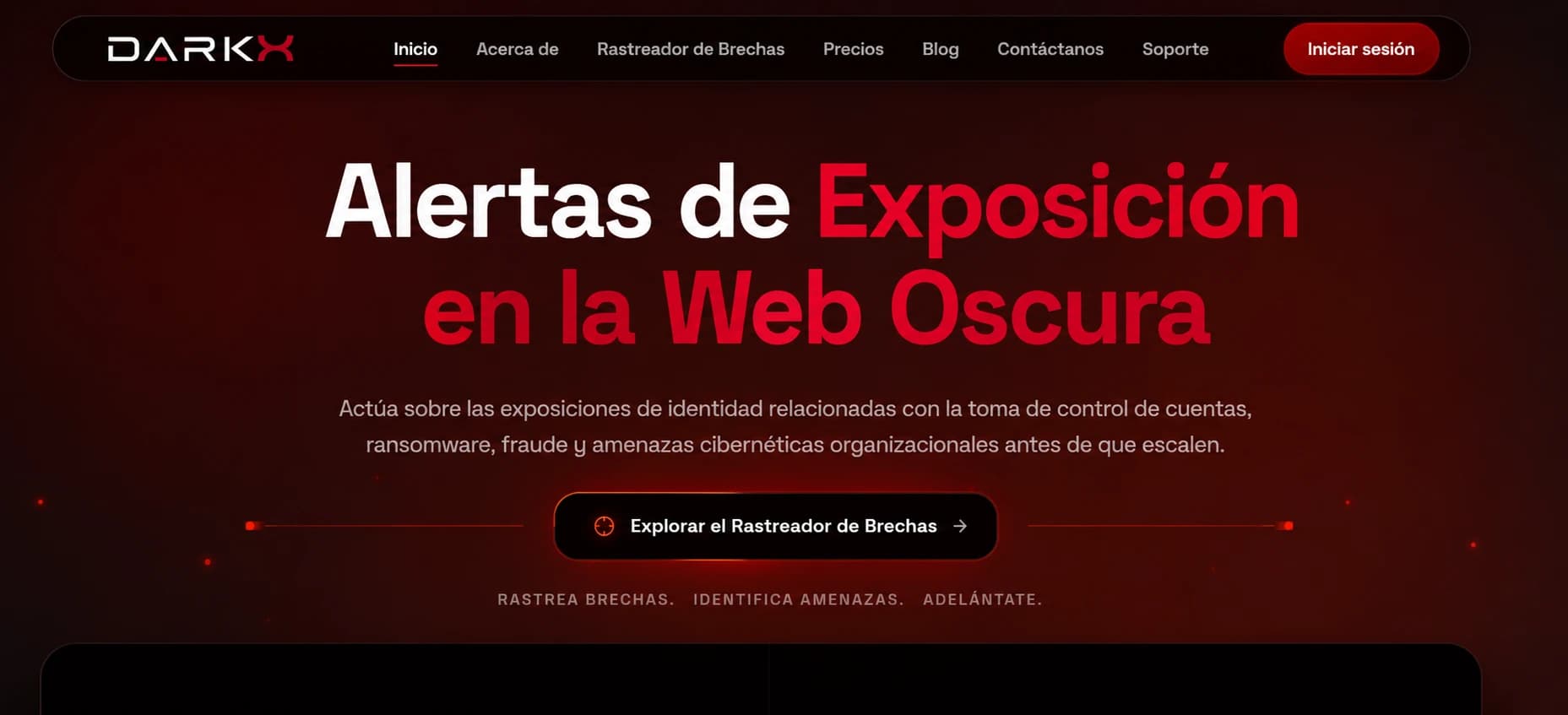 Plataforma de monitorización de la dark web DARKX