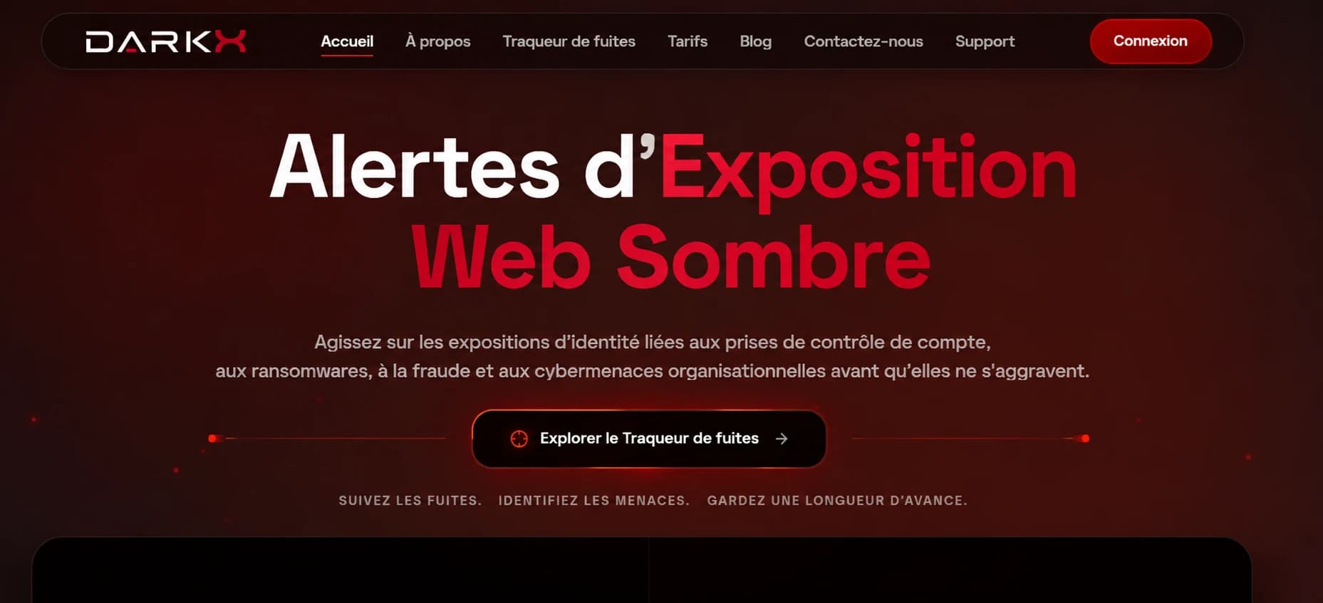 Plateforme de surveillance du dark web DARKX